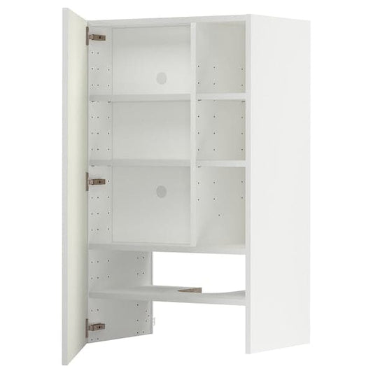 Ikea METOD - Wall cb f extr hood w shlf/door, white/Vallstena white , 60x100 cm