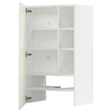 METOD wall cb f extr hood w shlf/door, white/Veddinge white, 60x100 cm
