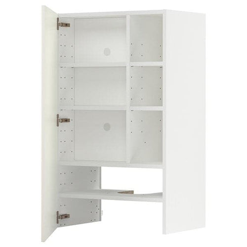 METOD - Wall cb f extr hood w shlf/door, white/Veddinge white, 60x100 cm