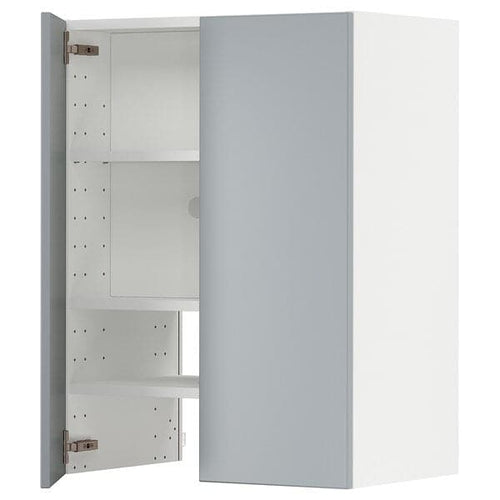 METOD - Wall cb f extr hood w shlf/door, white/Veddinge grey , 60x80 cm