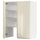 METOD wall cb f extr hood w shlf/door, white/Voxtorp high-gloss light beige, 80x100 cm