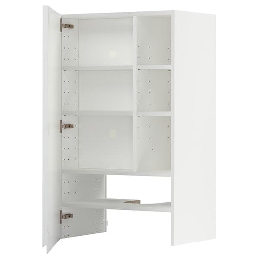 Ikea METOD - Wall cb f extr hood w shlf/door, white/Voxtorp matt white, 60x100 cm