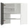 METOD wall cb f extr hood w shlf/door, white/Voxtorp dark grey, 60x60 cm