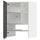 METOD wall cb f extr hood w shlf/door, white/Voxtorp dark grey, 60x80 cm