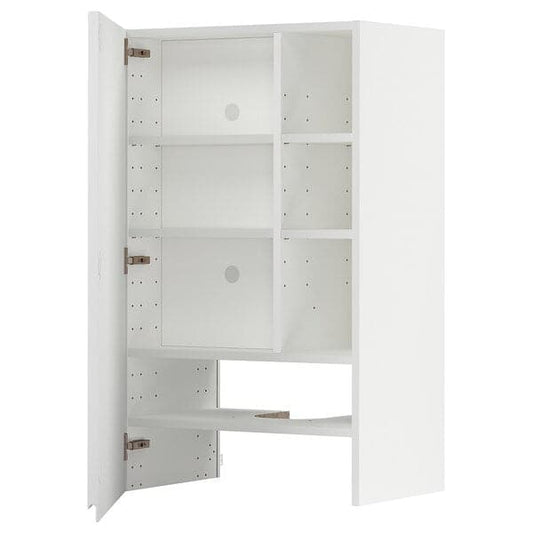 Ikea METOD - Wall cb f extr hood w shlf/door, white/Voxtorp high-gloss/white, 60x100 cm