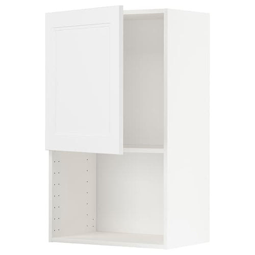 METOD - Wall cabinet for microwave oven, white/Axstad matt white, 60x100 cm