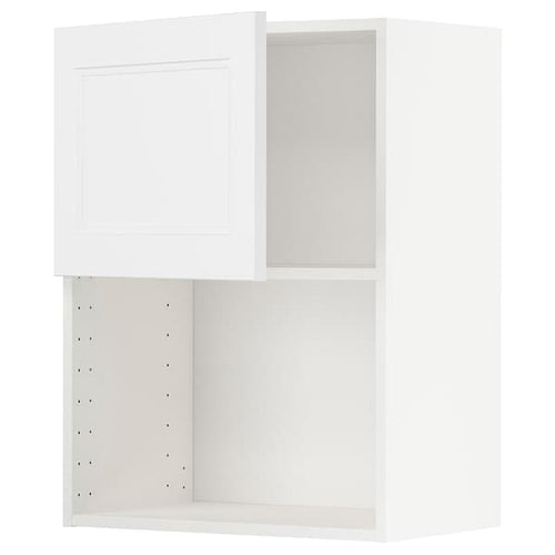 METOD - Wall cabinet for microwave oven, white/Axstad matt white, 60x80 cm