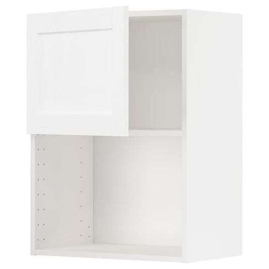 Ikea METOD - Wall cabinet for microwave oven, white Enköping/white wood effect, 60x80 cm