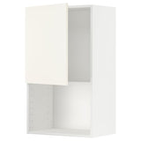 METOD wall cabinet for microwave oven, white/Vallstena white, 60x100 cm