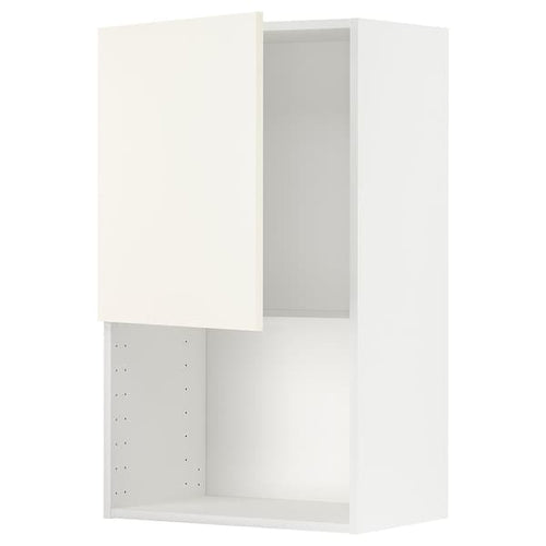 METOD - Wall cabinet for microwave oven, white/Vallstena white, 60x100 cm