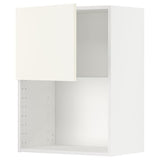 METOD wall cabinet for microwave oven, white/Vallstena white, 60x80 cm