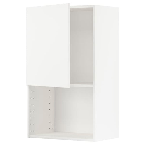 METOD - Wall cabinet for microwave oven, white/Veddinge white, 60x100 cm