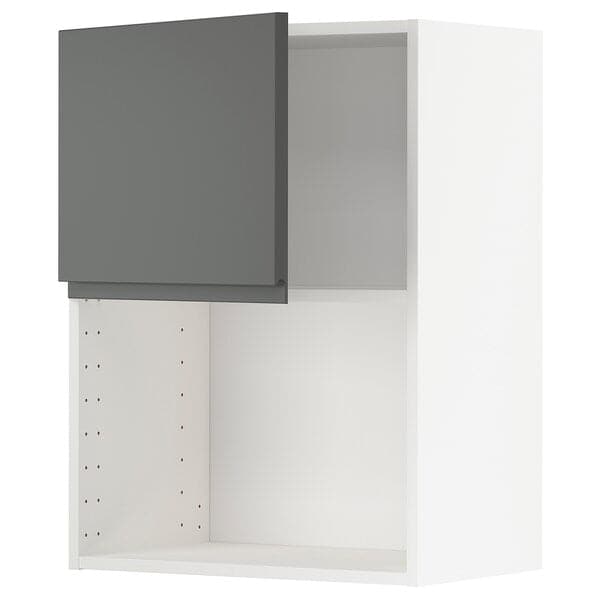 Ikea METOD - Wall cabinet for microwave oven, white/Voxtorp dark grey, 60x80 cm