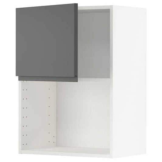 Ikea METOD - Wall cabinet for microwave oven, white/Voxtorp dark grey, 60x80 cm