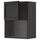METOD - METOD Wall cabinet for microwave oven, black/Lerhyttan black stained, 60x80 cm