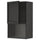 METOD - METOD Wall cabinet for microwave oven, black/Lerhyttan black stained, 60x100 cm