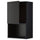 METOD - METOD Wall cabinet for microwave oven, black/Nickebo matt anthracite, 60x100 cm