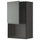 METOD - METOD Wall cabinet for microwave oven, black/Voxtorp dark grey, 60x100 cm