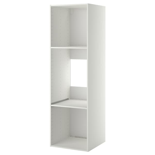 METOD - High cabinet frame for fridge/oven, white, 60x60x200 cm - best price from Maltashopper.com 90213568