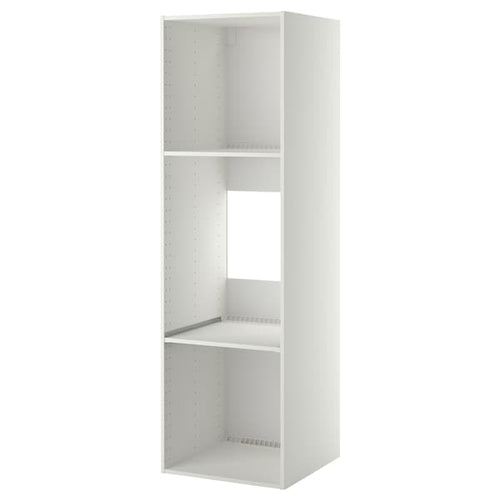 METOD - High cabinet frame for fridge/oven, white, 60x60x200 cm