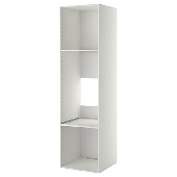 METOD - High cabinet frame for fridge/oven, white, 60x60x220 cm - best price from Maltashopper.com 50213570