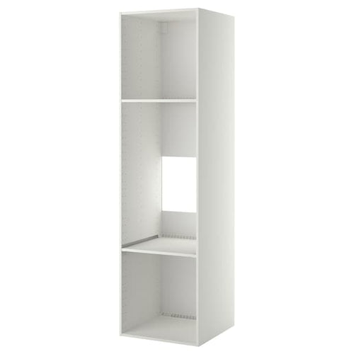 METOD - High cabinet frame for fridge/oven, white, 60x60x220 cm