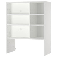 METOD wall cabinet f b-in extractor hood, white, 80x37x100 cm