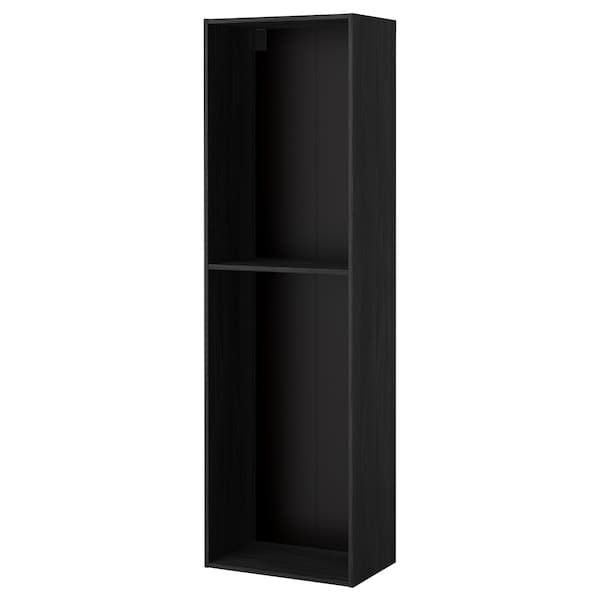 METOD - High cabinet frame, wood effect black, 60x37x200 cm - best price from Maltashopper.com 60212570