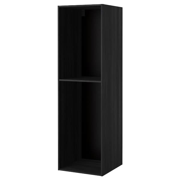 METOD - High cabinet frame, wood effect black, 60x60x200 cm - best price from Maltashopper.com 80212569