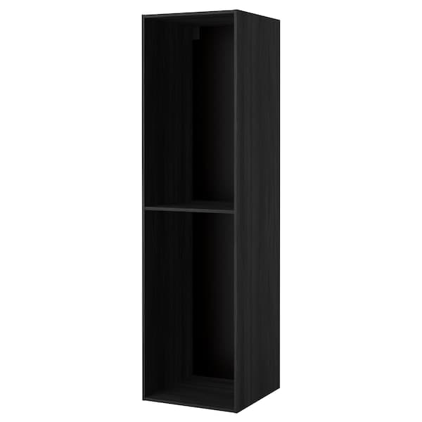 METOD - High cabinet frame, wood effect black, 60x60x220 cm - best price from Maltashopper.com 20212567