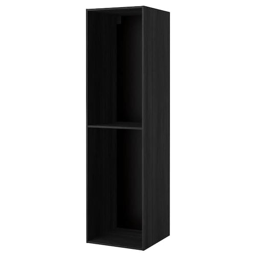 METOD - High cabinet frame, wood effect black , 60x60x220 cm