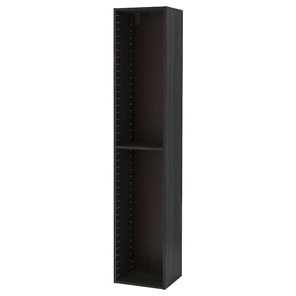 METOD - High cabinet frame, wood effect black, 40x37x200 cm - best price from Maltashopper.com 20212572