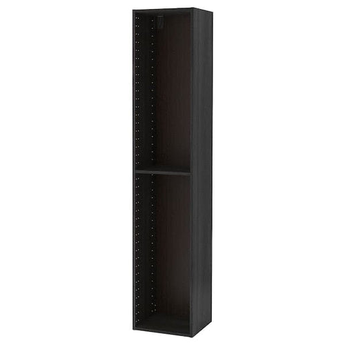 METOD - High cabinet frame, wood effect black, 40x37x200 cm