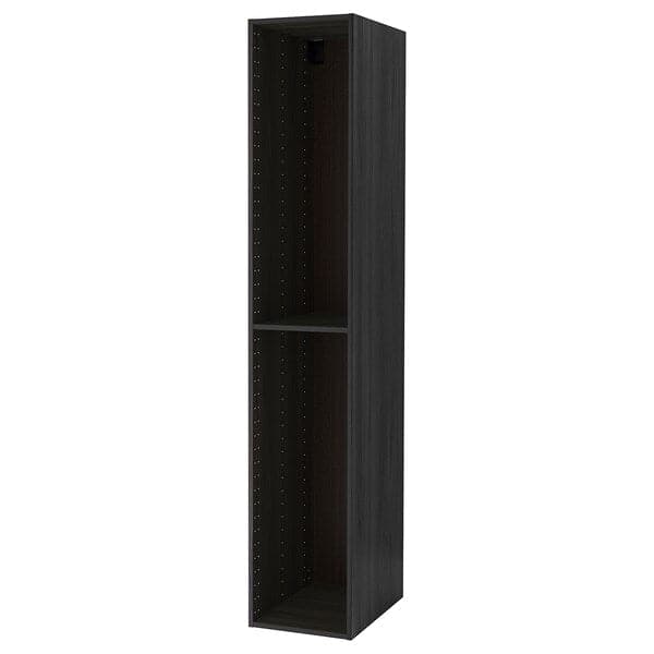 METOD - High cabinet frame, wood effect black, 40x60x220 cm - best price from Maltashopper.com 40212566