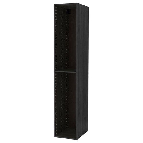 METOD - High cabinet frame, wood effect black, 40x60x220 cm