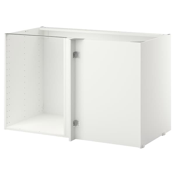 METOD - Corner base cabinet frame, white, 128x68x80 cm - best price from Maltashopper.com 60205517