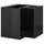 METOD - METOD Corner base cabinet frame, wood effect black, 88x60x80 cm