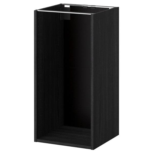 METOD - Base cabinet frame, wood effect black, 40x37x80 cm - best price from Maltashopper.com 80205644