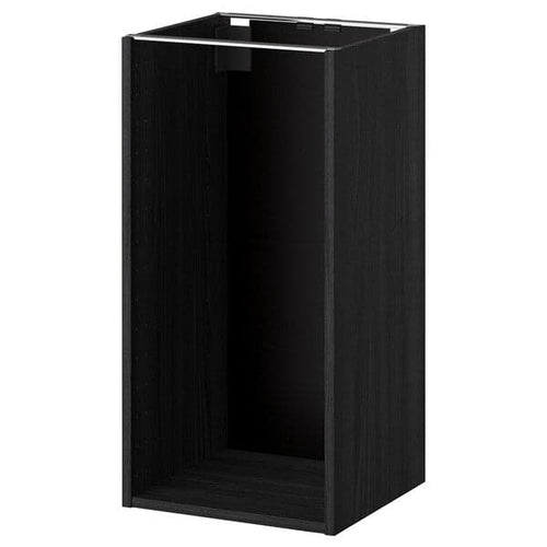 METOD - Base cabinet frame, wood effect black, 40x37x80 cm