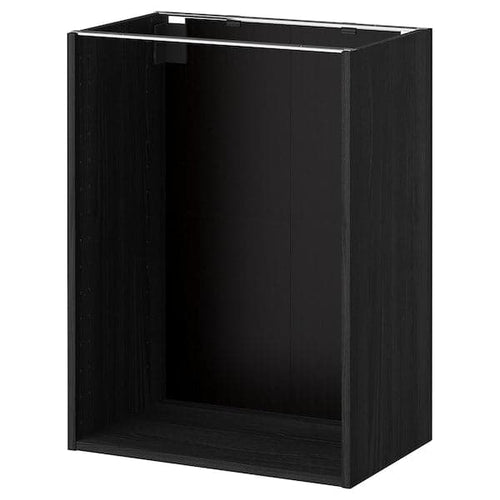 METOD - Base cabinet frame, wood effect black, 60x37x80 cm