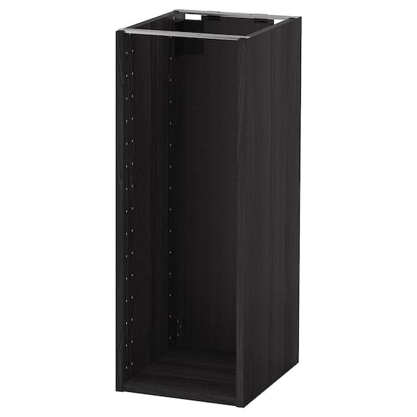 METOD - Base cabinet frame, wood effect black, 30x37x80 cm - best price from Maltashopper.com 60417185