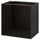 METOD base cabinet frame, wood effect black, 80x60x80 cm