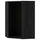 METOD corner wall cabinet frame, wood effect black, 68x68x100 cm