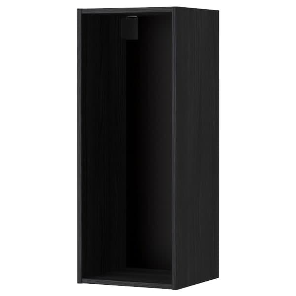 METOD - Wall cabinet frame, wood effect black, 40x37x100 cm - best price from Maltashopper.com 40205542