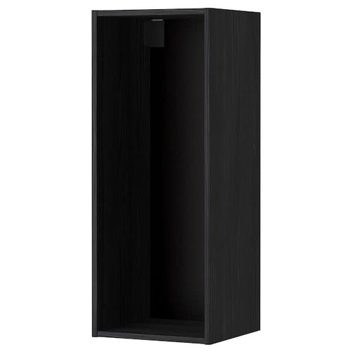 METOD - Wall cabinet frame, wood effect black, 40x37x100 cm