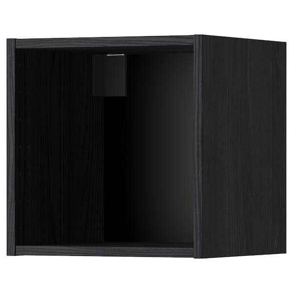 METOD - Wall cabinet frame, wood effect black, 40x37x40 cm