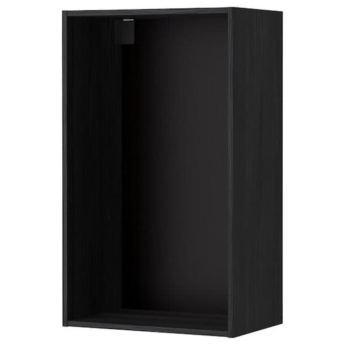 METOD - Wall cabinet frame, wood effect black, 60x37x100 cm