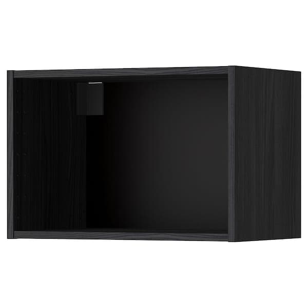 METOD - Wall cabinet frame, wood effect black, 60x37x40 cm - best price from Maltashopper.com 70205550