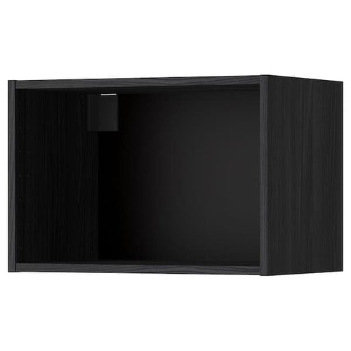 METOD - Wall cabinet frame, wood effect black, 60x37x40 cm