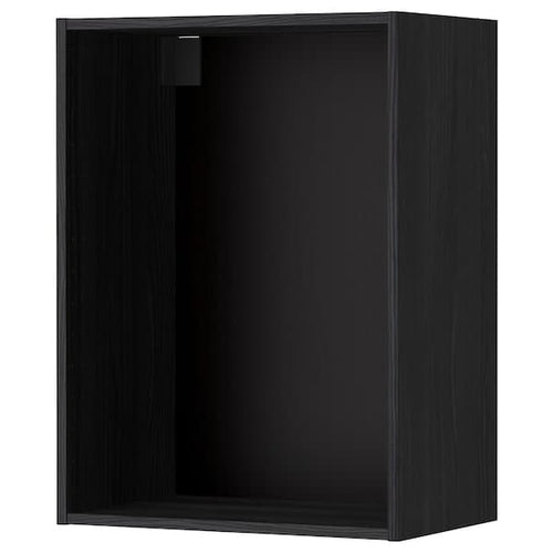 METOD - Wall cabinet frame, wood effect black, 60x37x80 cm
